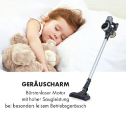 Klarstein Clean Butler 4G Silent Akku-Staubsauger Mit Silent Digital Motor: 160W Mit 80.000 U/min, 0,8 L Behälter, Motorisierte Teppich-Bodendüse, 2 Leistungsstufen, HEPA10-Filter, Anthrazit-silber -Reinigungsgeräte Laden bbbbbbca4654d69f7d03b3177b82049e