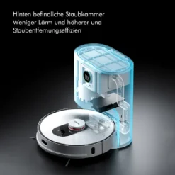 Roidmi EVE Plus Roboter Staubsauger Nass-Trocken-Saugroboter,50 Watt,2700pa Mit Sauberer Basis Und Beutel,Weiß -Reinigungsgeräte Laden bf48ba6fcd2afd3c1d9af807480dd714