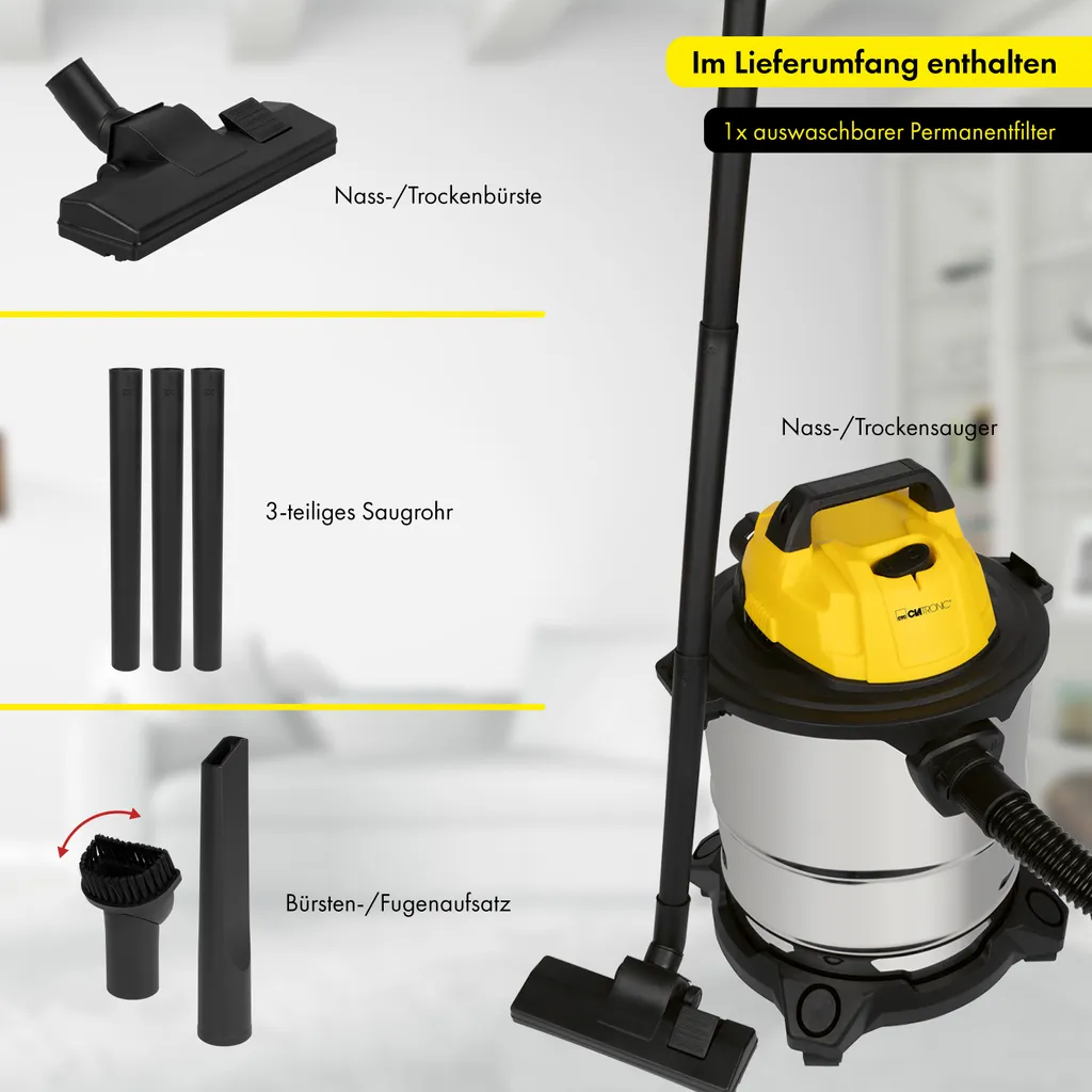 Clatronic Nass Trockensauger 3in1 Trockensauger Nasssauger und Gebläsefunktion, 20L Tank, extra langes Kabel (5m) inkl. Aufsätze u. auswaschbarem Permanentfilter, 1200 Watt, BS 1313 Clatronic Nass Trockensauger 3in1 Trockensauger Nasssauger Und Gebläsefunktion, 20L Tank, Extra Langes Kabel (5m) Inkl. Aufsätze U. Auswaschbarem Permanentfilter, 1200 Watt, BS 1313 -Reinigungsgeräte Laden c4b8f3586d978a9aa100e0ffdc6a21c6