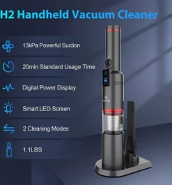 Akku Handstaubsauger, Handsauger Kabellos 13000Pa/100W Tragbar Autostaubsauger Mit Ladestation,für Auto Zuhause Tierhaare,Leichtgewicht Ab 500gr(Schwarz) -Reinigungsgeräte Laden c925aee6f799e903ac1e4246d7188523