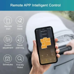 MooSoo Roboter-Staubsauger, 2000Pa Superdünner Intelligenter Selbstladender Roboter-Staubsauger Mit Sprachfunktion Alexa & Google Assistent -Reinigungsgeräte Laden c9eba0500812877205e15190b16488d0