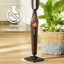 Vileda 168933 Steam PLUS Dampfreiniger Mit Mikrofaserbezug Plus PowerPad, Entfernt Bis Zu 99,9% Bakterien, Ohne Chemie, 3 Dampfeinstellungen, ECO-Verpackung -Reinigungsgeräte Laden cbba60e09e85a6235c8704eab91bf6ba