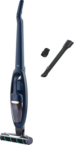 AEG QX7-1-P5IB 2in1 Akku-Staubsauger (Schlanke Bauform, Power-Softrolle, Besonders Effektiv Auf Hartböden, Bis Zu 50 Min Laufzeit, 21,6 Volt, Inkl. Zubehör