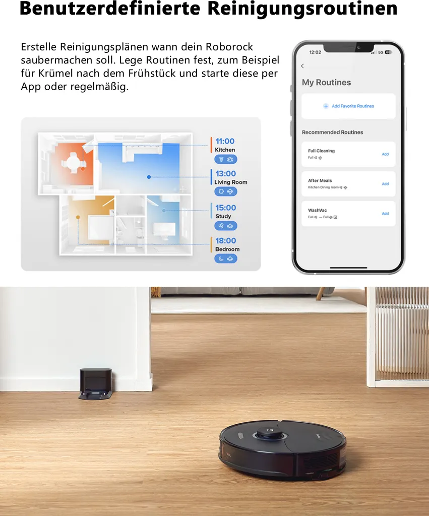 Roborock S8 Staubsauger Roboter 6000Pa mit DuoRoller-Bürste VibraRise Wischen 3D-Mapping 3D-Strukturiertes Licht LiDAR Kindersicherung APP Control Saugroboter (Schwarz) (Upgrade S7) Roborock S8 Staubsauger Roboter 6000Pa Mit DuoRoller-Bürste VibraRise Wischen 3D-Mapping 3D-Strukturiertes Licht LiDAR Kindersicherung APP Control Saugroboter (Schwarz) (Upgrade S7) -Reinigungsgeräte Laden cf4b54ac9d27ab6355db06cc3ddda5d9