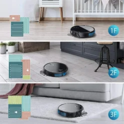 MooSoo Roboter-Staubsauger, 2000Pa Superdünner Intelligenter Selbstladender Roboter-Staubsauger Mit Sprachfunktion Alexa & Google Assistent -Reinigungsgeräte Laden d44bd0b973711ff649a1c0845597fc94