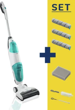 Leifheit Set Akku-Saugwischer Regulus Aqua PowerVac Inkl. Zwei Extra Reinigungswalzen -Reinigungsgeräte Laden d66075f3538f309eabbd5127a9930ef4