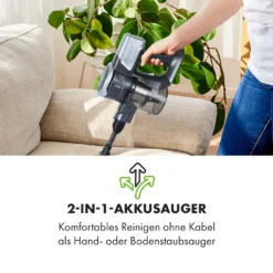 Klarstein Clean Butler 4G Silent Akku-Staubsauger Mit Silent Digital Motor: 160W Mit 80.000 U/min, 0,8 L Behälter, Motorisierte Teppich-Bodendüse, 2 Leistungsstufen, HEPA10-Filter, Anthrazit-silber -Reinigungsgeräte Laden da2e57237721c7e9d2b2d2c03ae04a8c