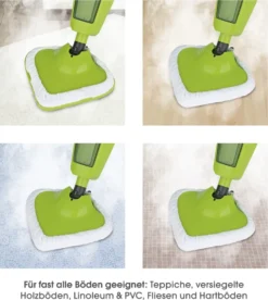 CLEANmaxx Dampfbesen 1000W Grün Bodenpflege Inkl. Messbecher Mikrofasertuch -Reinigungsgeräte Laden dbdcb2b605b8e6dd3b574c097af9e074