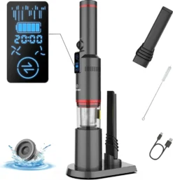 Akku Handstaubsauger, Handsauger Kabellos 13000Pa/100W Tragbar Autostaubsauger Mit Ladestation,für Auto Zuhause Tierhaare,Leichtgewicht Ab 500gr(Schwarz) -Reinigungsgeräte Laden e4fcab74cd148b84dbb1881551759a54