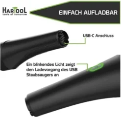 HARTOOL Akku Handstaubsauger Beutellos 3 In 1 Handstaubsauger - Luftpumpe - Vakuumpumpe -Reinigungsgeräte Laden f07323aff048f691a6c43b1c33d1a8e6