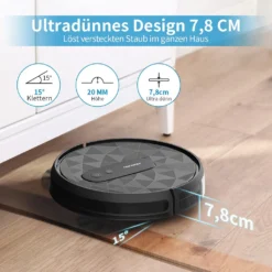 AIRROBO P20 Roboter Staubsauger 2800 Pa Starke Saugleistung Leiser Roboter-Staubsauger, Steuerung Mit App/WiFi, 120 Minuten Laufzeit, Automatisches Aufladen, 600 Ml Fassungsvermögen Für Tierhaarböden -Reinigungsgeräte Laden f10566f516f7f87f96f0e86fd8190bff