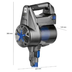 ProfiCare 2in1 Hand-und Bodenstaubsauger PC-BA 3036 A, Leistungsstarker 22,2 V Lithium Ionen Akku, HEPA-Filter, Spezialbürste Für Polster U. Textilien, Inkl. Wandhalterung, Anthrazit-blau -Reinigungsgeräte Laden f226b34ad71071e3d960078ce491e627