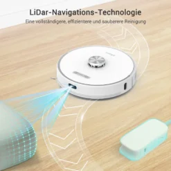 Ultenic T10 Saugroboter Mit Absaugstation, 3000Pa Saugroboter Mit Wischfunktion, Laser Navigation Saugroboter, Mehrstöckige Kartierung Staubsauger Roboter, Roboterstaubsauger Ideal Für Teppiche -Reinigungsgeräte Laden f30b427a00296f77d92a57d3d0ab1249