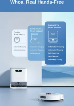 Roidmi Eva Mop Station Staubsauger 3200pa 2-in-1 Saug Und Wischroboter Mit Absaugstation, Mopp- Und Saugroboter, Automatisch Waschen Von Mopps -Reinigungsgeräte Laden f3d64ed5ec225d46ddc3b36f3fb8ba77