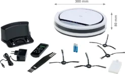 MEDION Saugroboter Mit Ladestation E32 (Modell 2021, Roboterstaubsauger Für Hartböden, Fliesen, Laminat, Tierhaar Optimiert, Direktabsaugung, Autom. Rückkehr Zur Ladestation) -Reinigungsgeräte Laden f6e998f8dc167aed40786e2a69781790