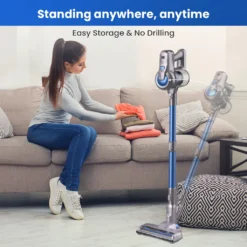 Greenote Akku Staubsauger, 23000PA Staubsauger Kabellos 4 In 1, 200W Mit Doppeltem Digitalmotor LED Elektrobürste Staubsauger, Bis Zu 35 Minuten, Leiser Handstaubsauger, Für Tierhaar Teppich Autos -Reinigungsgeräte Laden fa42242b02bf8c0598f8cdca410f88a6