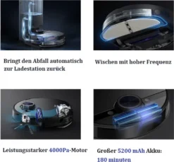 Midea S8+ Saugroboter 5200mAh Bl | 714307 Mit Behälterstation -Reinigungsgeräte Laden fa54d1bcdc75672c0c290a4f56b429d5